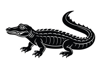 Alligator silhouette vector