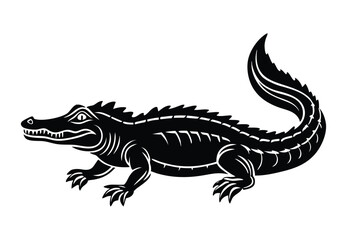 Alligator silhouette vector