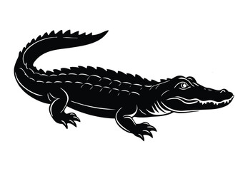 Alligator silhouette vector