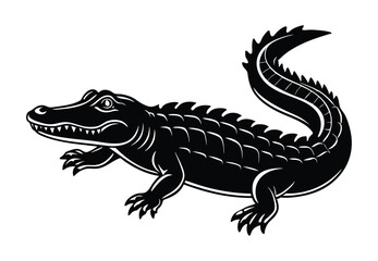 Alligator silhouette vector