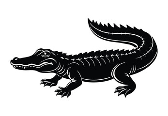 Alligator silhouette vector