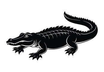 Alligator silhouette vector