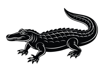 Alligator silhouette vector