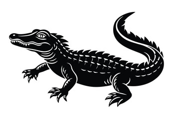 Alligator silhouette vector