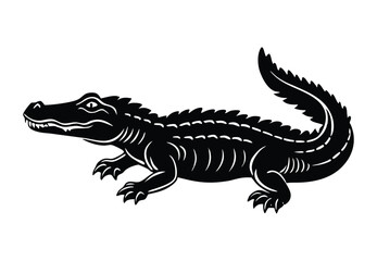 Alligator silhouette vector