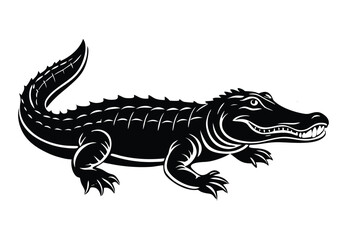 Alligator silhouette vector
