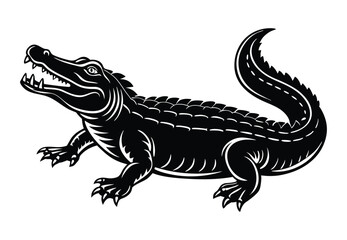 Alligator silhouette vector