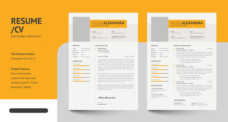 Clean, Modern and Professional Resume CV Design Templates