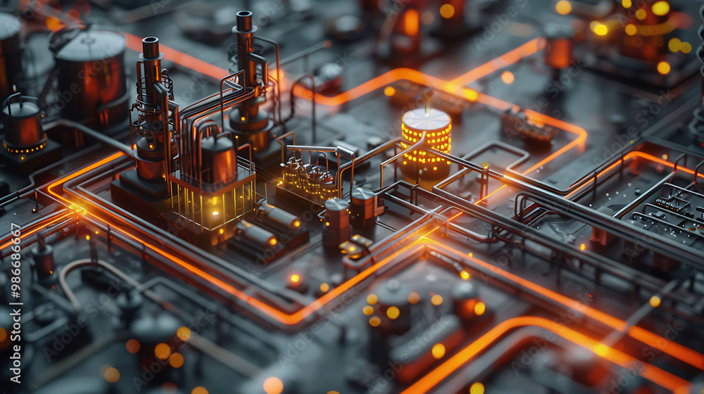 Poster ai environmental risk assessment depicted in an abstract design where artificial intelligence predic