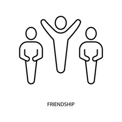 friendship concept line icon. Simple element illustration. friendship concept outline symbol design.