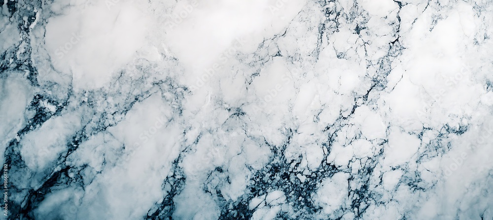 Poster a cool, marble slab background with subtle veins and a large area for text