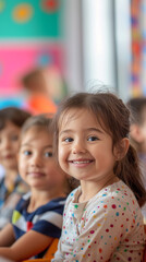 Obraz premium Candid school portrait in a classroom