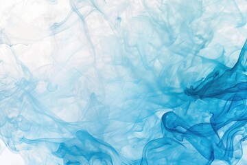 Obraz premium Abstract swirling blue ink in water. Fluid art and creative design concept.
