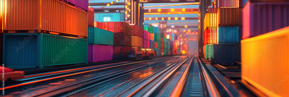 Poster ai realtime shipment tracking in logistics automation where artificial intelligence provides accurat
