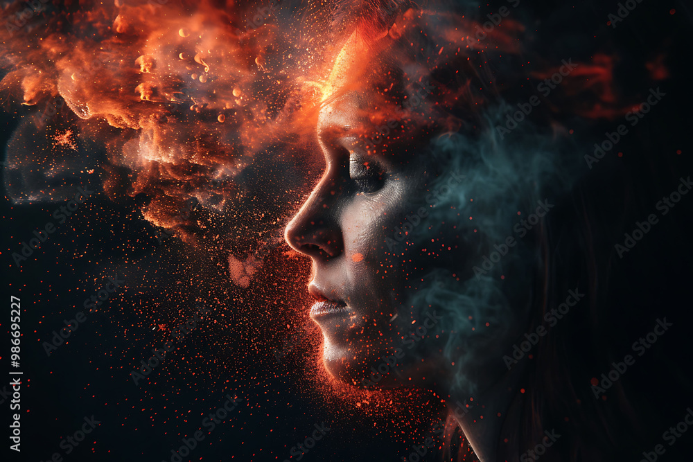Poster ai crisis management depicted in an abstract composition where artificial intelligence coordinates r