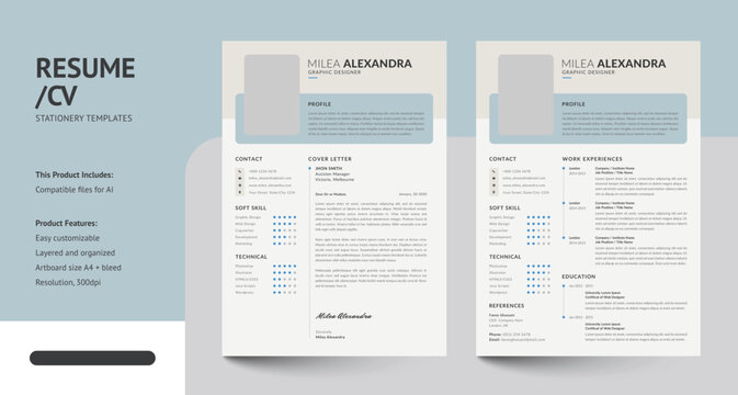 Clean, Modern and Professional Resume CV Design Templates