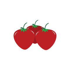 Obraz premium Strawberry vector icon for food template