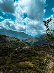 Obraz premium Tahiti paysage montagne des différente vallée