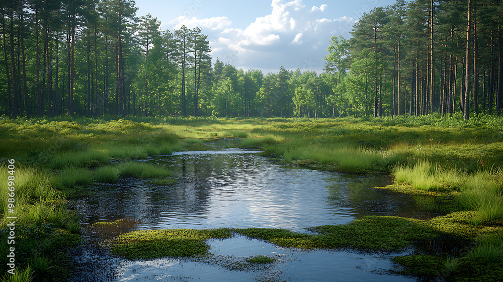 Poster ai ecosystem restoration where artificial intelligence guides reforestation wetland recovery and hab