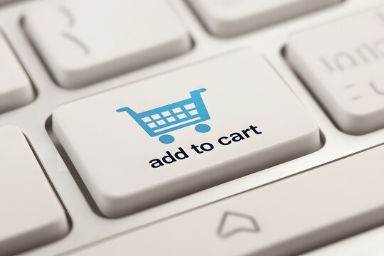 Add to cart button on computer keyboard.