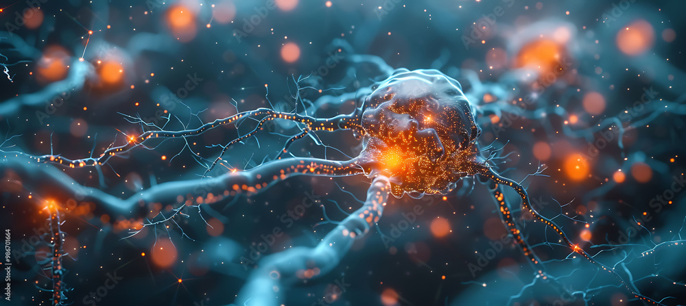 Poster ai injury prevention visualized in an abstract composition where artificial intelligence predicts po