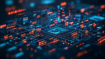 Fototapeta premium Ai inventory optimization for ecommerce visualized in a detailed vector showing how artificial intelligence predicts demand manages stock levels and reduces overstock