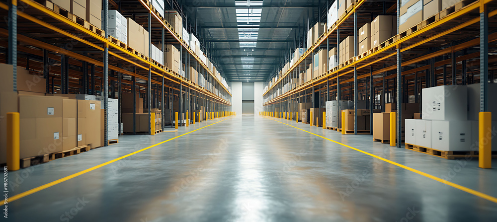 Poster ai logistics planning and strategy within logistics automation where artificial intelligence forecas