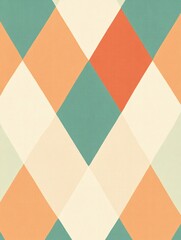 Geometric diamond pattern in soft colors