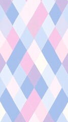 Pastel diamond pattern, white isolate background