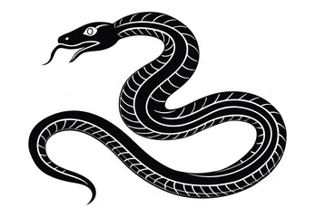 Snake silhouette vector