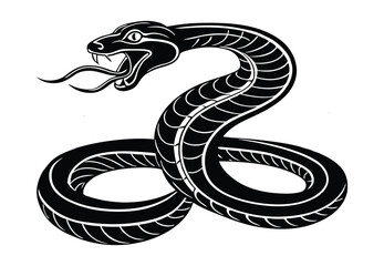 Fototapeta premium Snake silhouette vector
