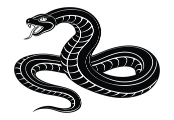 Snake silhouette vector