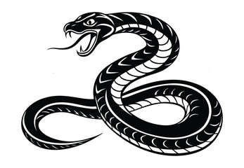 Obraz premium Snake silhouette vector