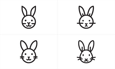 set of easter rabbits