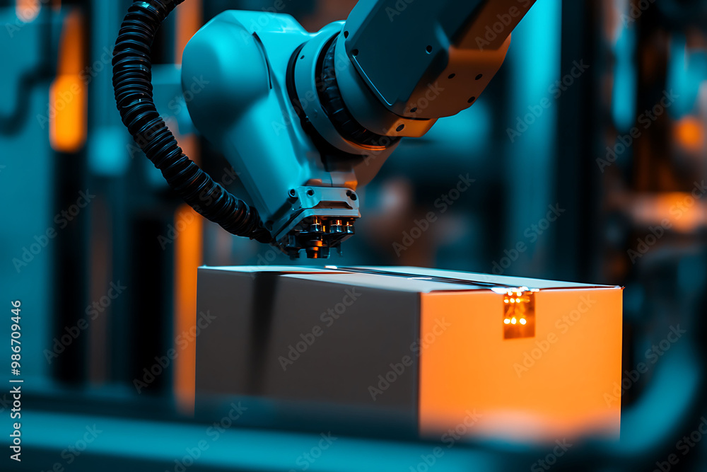 Poster ai supply chain management for ecommerce where artificial intelligence optimizes logistics reduces d