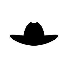 Cowboy hat icon on white background. Vector illustration.