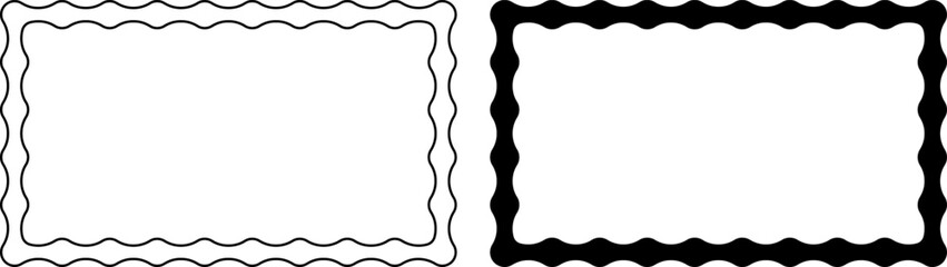 rectangular Metaballs frame with copy space