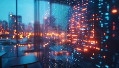 Obraz premium Digital transformation implementation with new technologies being adopted in an office, modern style, sharp focus