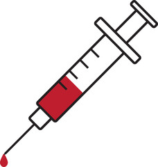 Syringe Blood Sample Drop Hypodermic Needle icon.