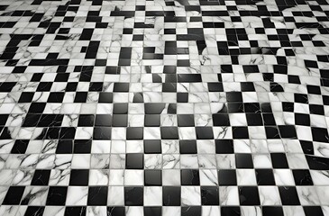 distorted checkered pattern black white tiles optical illusion