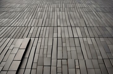 patterned floor tiles grey and white color, floor background low-angle.