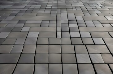 patterned floor tiles grey and white color, floor background low-angle.