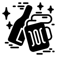 beer icon, glyph icon style