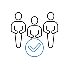 people concept line icon. Simple element illustration. people concept outline symbol design.