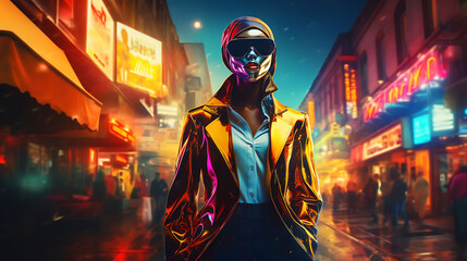 Ai driven  fashion marketing visualized an abstract design where artificial intelligence creates targeted campaigns and predicts consumer behavior to maximize reach