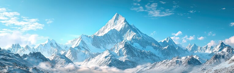 Majestic K2 mountain peak against a clear blue sky