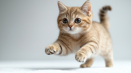 Playful Exotic Shorthair Cat in Action