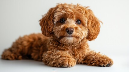Curious Poodle Sitting in Natural Light