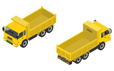 アイソメトリックイラスト：ダンプカー © stomy