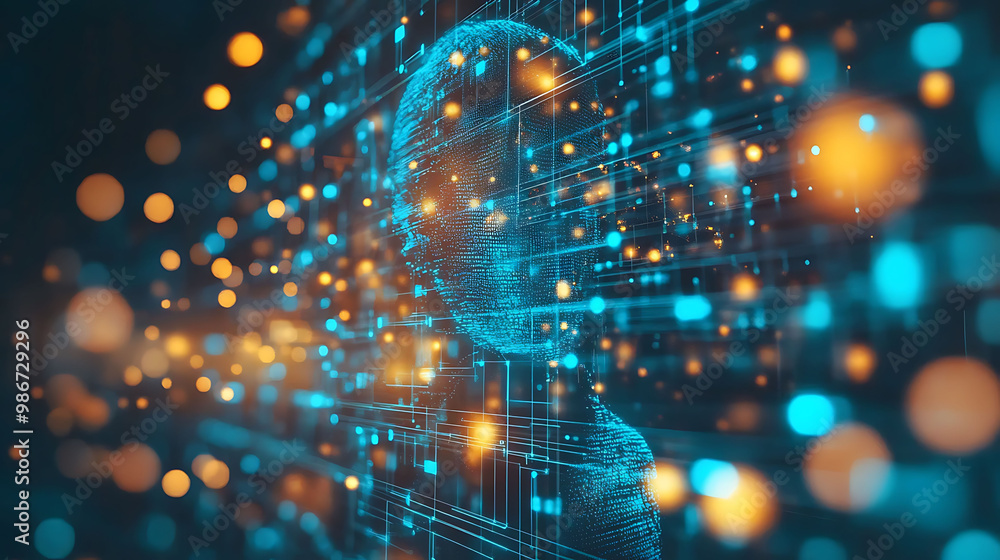 Poster aipowered customer insights retail banking where artificial intelligence analyzes transaction data c